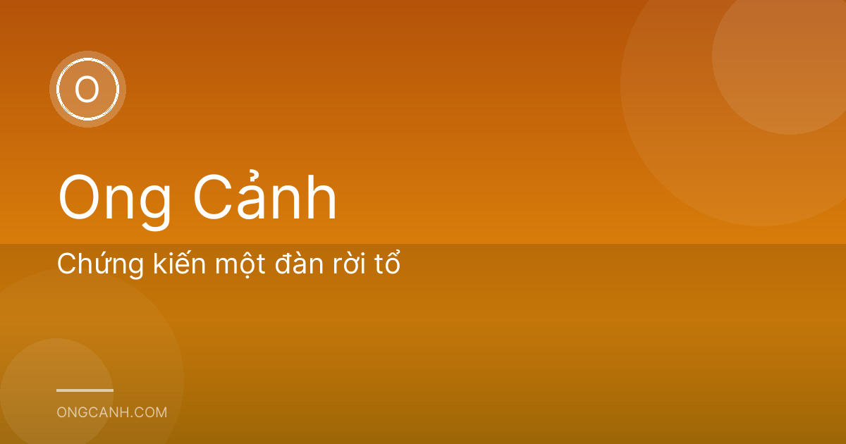 Chứng kiến một đàn rời tổ