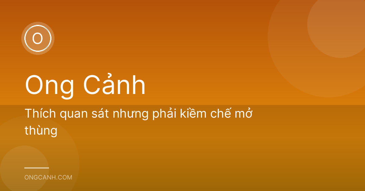 Thích quan sát nhưng phải kiềm chế mở thùng