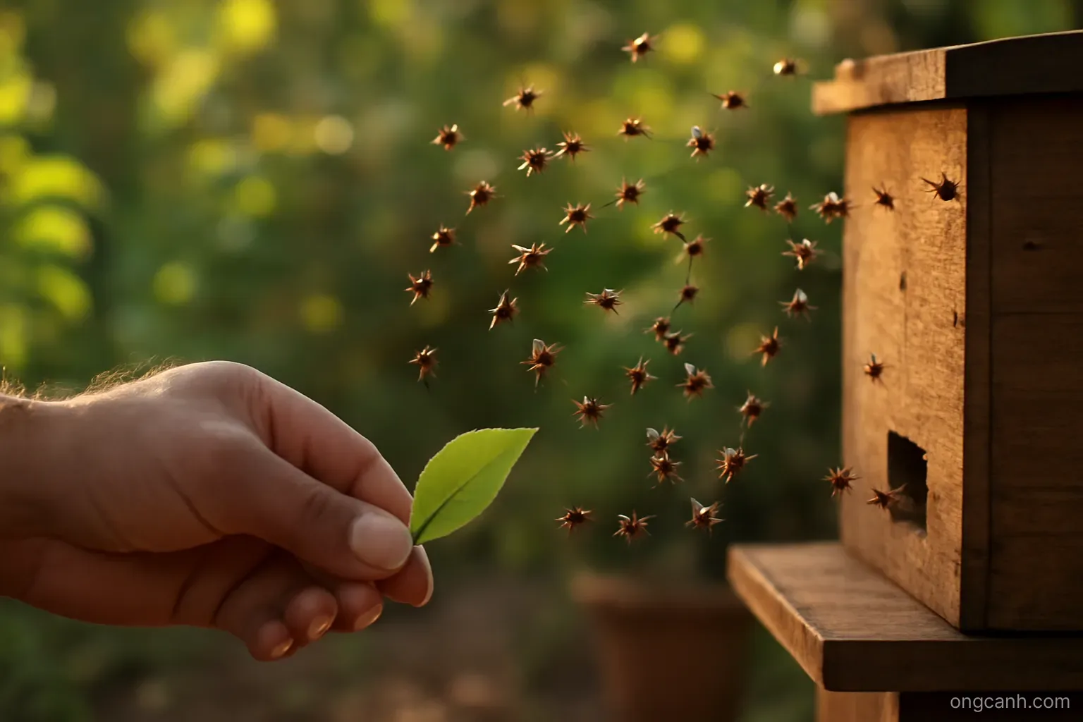 Ong dú bay lơ lửng quanh tổ buổi sáng: dấu hiệu và cách quan sát