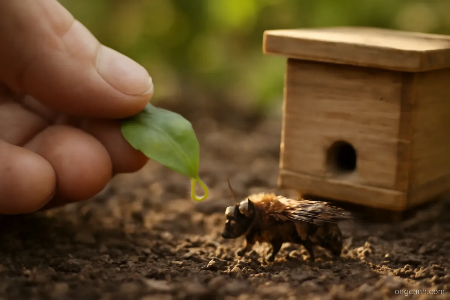 Ong dú rơi xuống sân: nhận biết tình huống và cách giúp đúng cách