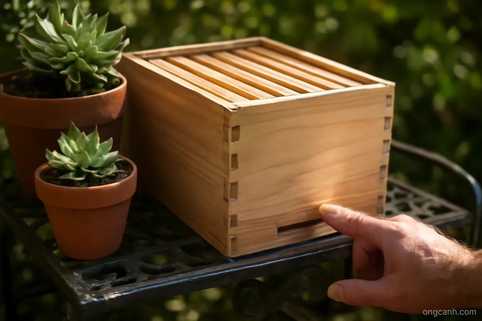 Thùng ong dú bằng gỗ lót: thiết kế nội thất và bố trí phong thủy sân vườn